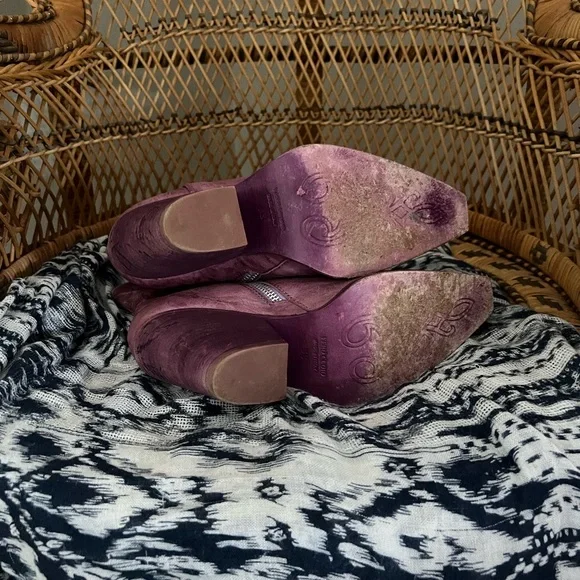 Free People Lavender Ankle Boots with Silver Accents - Picture 7 of 7